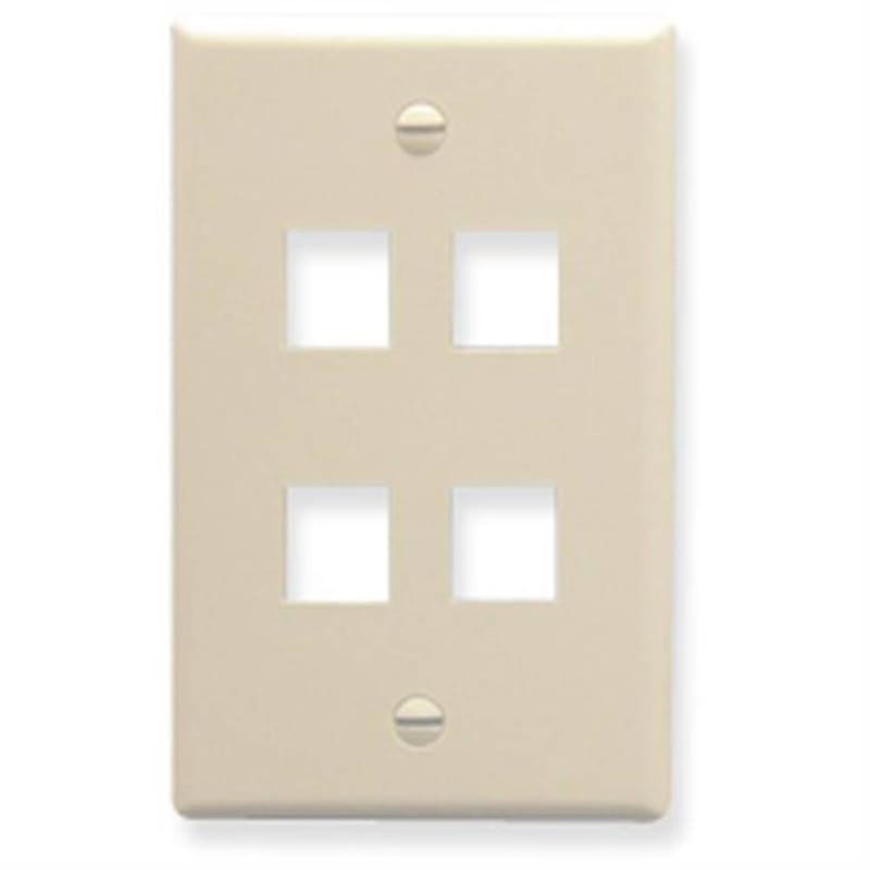 ICC FACE-4-AL IC107F04AL - 4Port Face, Almond ICC FACE-4-AL IC107F04AL - 4Port Face, Almond