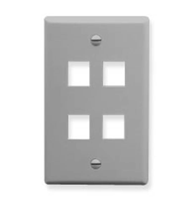 ICC ICC-FACE-4-GR IC107F04GY - 4Port Face Gray