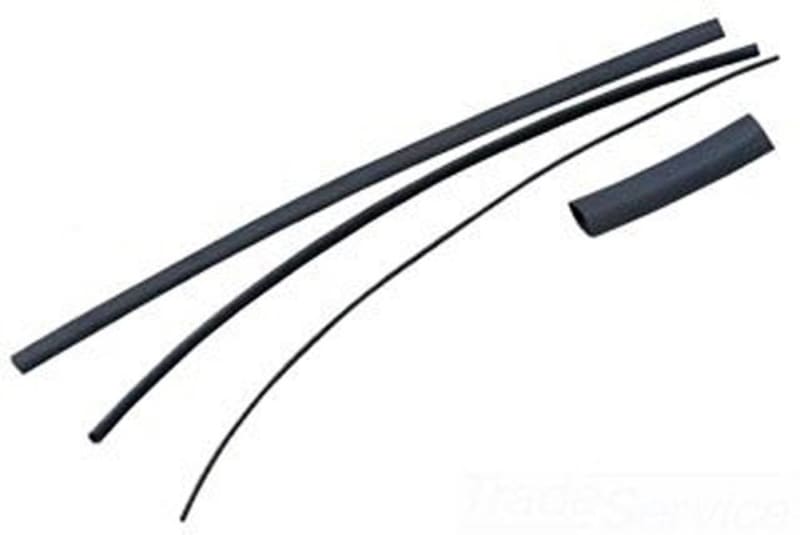 IDEAL 46-316 Shrink Tubing,0.268in ID,Black,6in,PK10