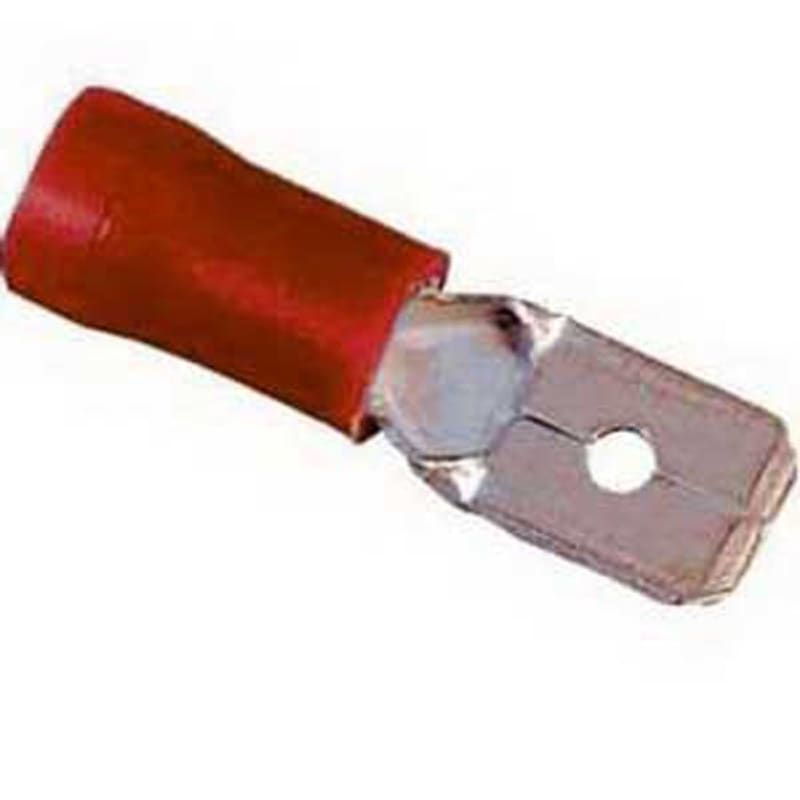 Ideal 83-9971 Vinyl Insulated Male Disconnect; 300 Volt, 22-18 AWG, Red