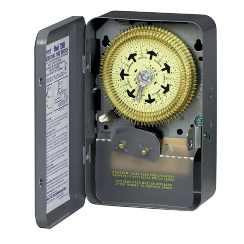 Intermatic T2006 Compact 7-Day Mechanical Time Switch with Nema 1 Indoor Cover