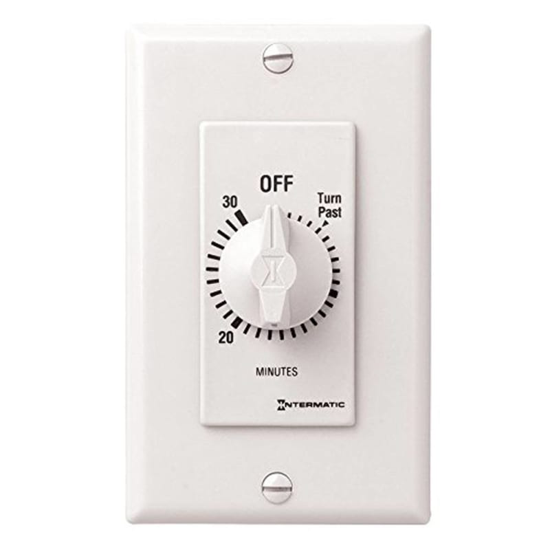 Intermatic FD30MWC 30-Minute Countdown Wall Timer for Fans and Lights, White Intermatic FD30MWC 30-Minute Countdown Wall Timer for Fans and Lights, White