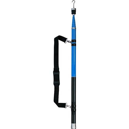 Jonard Tools RDT-18K - 18 ft Telescoping Extension Pole - High-Density Fiberglass and Enamel Coating, Includes C Hook, K Hook, Adapter, Strap, and Carrying Pouch