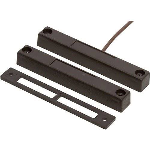 Nascom N400B/ST Surface Mount Industrial Bar Switch/Magnet Set, Jacketed Wire Leads, 12", Brown