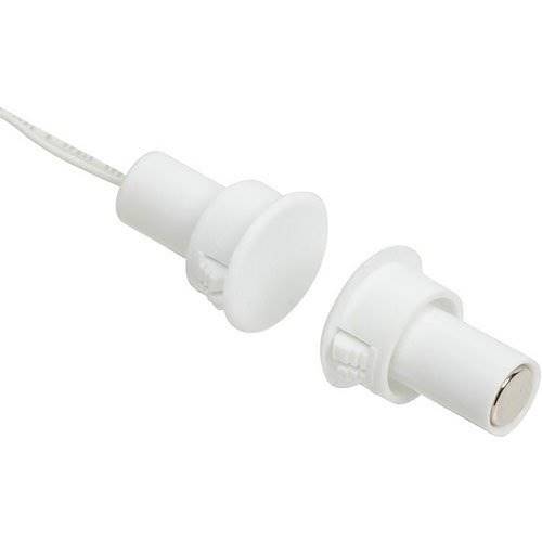 Nascom N78CW/ST2CR Recessed 3/4" Dual Closed Loop Switch/Magnet Set for Steel/Wood Doors, Wire Leads, White