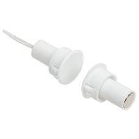 Nascom N78CW/STDD Recessed 3/4" DPDT Switch/Magnet Set for Steel/Wood Doors, Wire Leads, White
