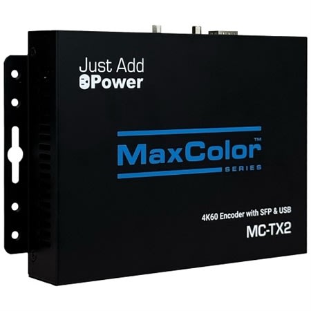 Just Add Power MC-TX2 Series MaxColor 4K Transmitter with Audio Return Channel and Fiber Port Connection Support