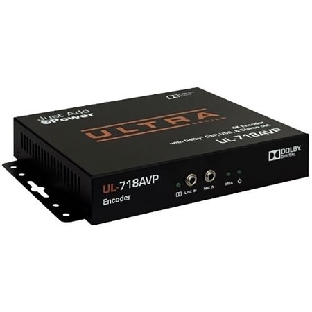 Just Add Power UL-718AVP Ultra HD IP A/V Pro DSP Enhanced Gigabit PoE Transmitter, 10W PoE (Previous VBS-HDIP-718AVP)