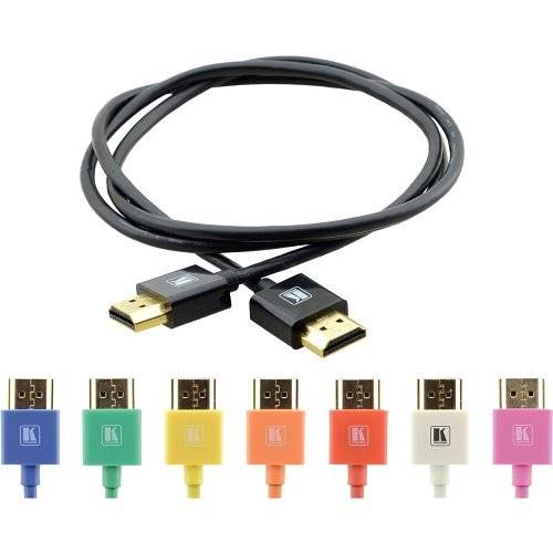 Kramer C-HM/HM/PICO/BK-10 Ultra-Slim Flexible High-Speed HDMI Cable with Ethernet, 4K at 60Hz (4:4:4) Resolution, 10' (3m), Black