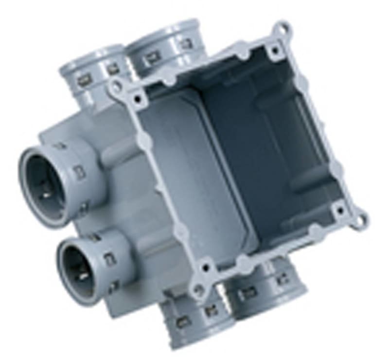 Kraloy 089468 Floor Box, Square, 2-Gang, PVC