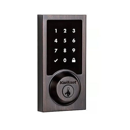Kwikset 916 CNT Smartcode Contemporary Electronic Deadbolt with Z-Wave Technology, Venetian Bronze