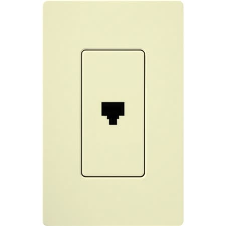 capjal wallplate telephone jack almond