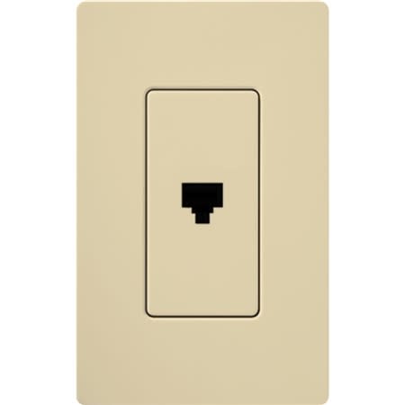 capjiv wallplate telephone jack ivory