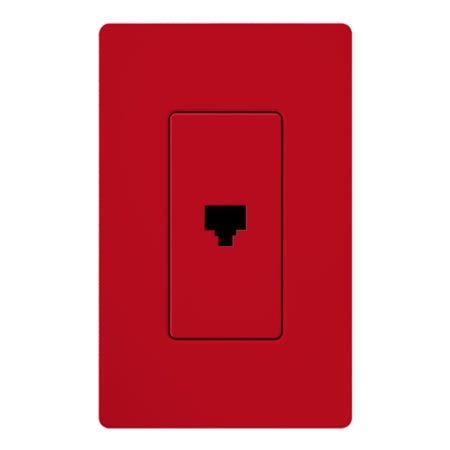 scpjht 1gang telephone jack hot (red)