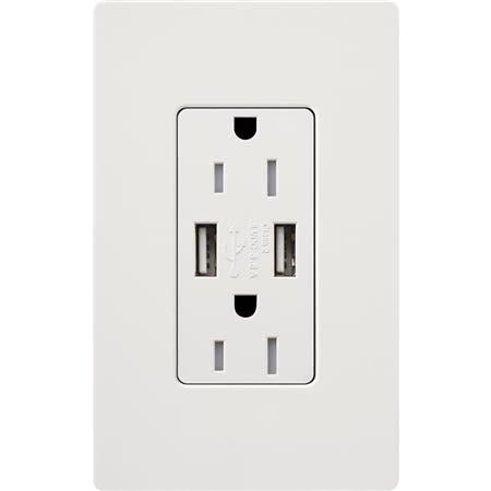 scr15ubtrsw 15a 125v tamper resistant usb receptac