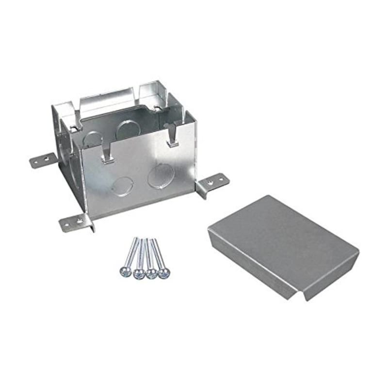Wiremold 880S1 Rectangular Floor Box, 1-Gang, Depth: 3-15/32", Steel