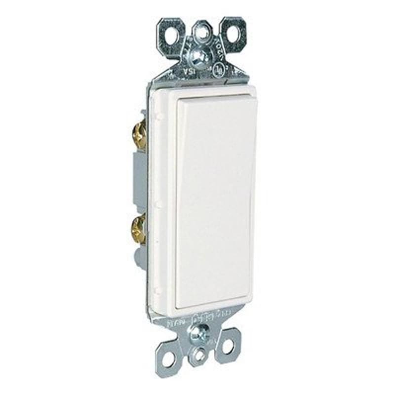 Pass ; Seymour TM870-W tradeMaster ; Decorator Switch; 1-Pole, 120/277 Volt AC, 15 Amp, White