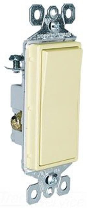 Pass ; Seymour TM873-LA tradeMaster ; Paddle 3-Way Decorator Switch; 120/277 Volt AC, 15 Amp, Light Almond