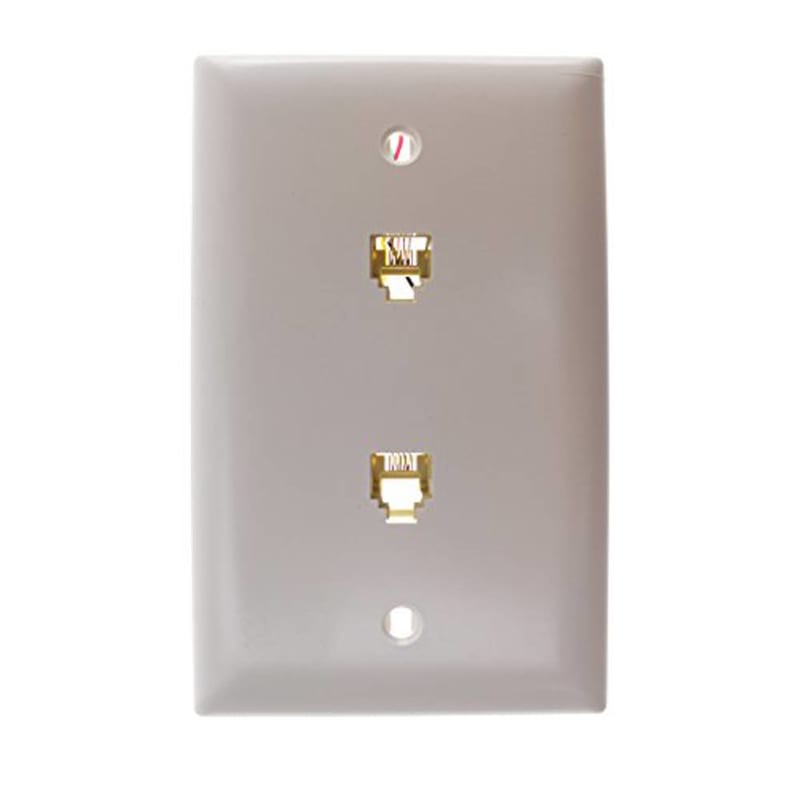 Legrand - On-Q TPTE2W 2 Telephone 4 Conductor 1g Tp Wall Plate Legrand - On-Q TPTE2W 2 Telephone 4 Conductor 1g Tp Wall Plate