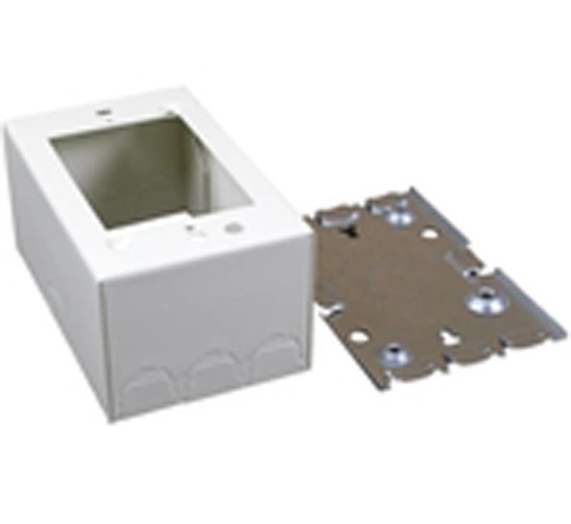 Wiremold V5747 Shallow Switch/Receptacle Box, 1-Gang, 500/700 Series Raceway, Ivory