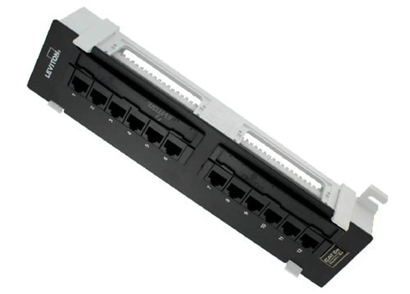 Leviton - 5G596-U89 - Leviton GigaMax 5G596-U89 Universal Cat5e 12-Port Network Patch Panel - 12 x RJ-45 - 12 Port(s) - 12 x RJ-45 - 12 x RJ-11 Leviton - 5G596-U89 - Leviton GigaMax 5G596-U89 Universal Cat5e 12-Port Network Patch Panel - 12 x RJ-45 - 12 Port(s) - 12 x RJ-45 - 12 x RJ-11