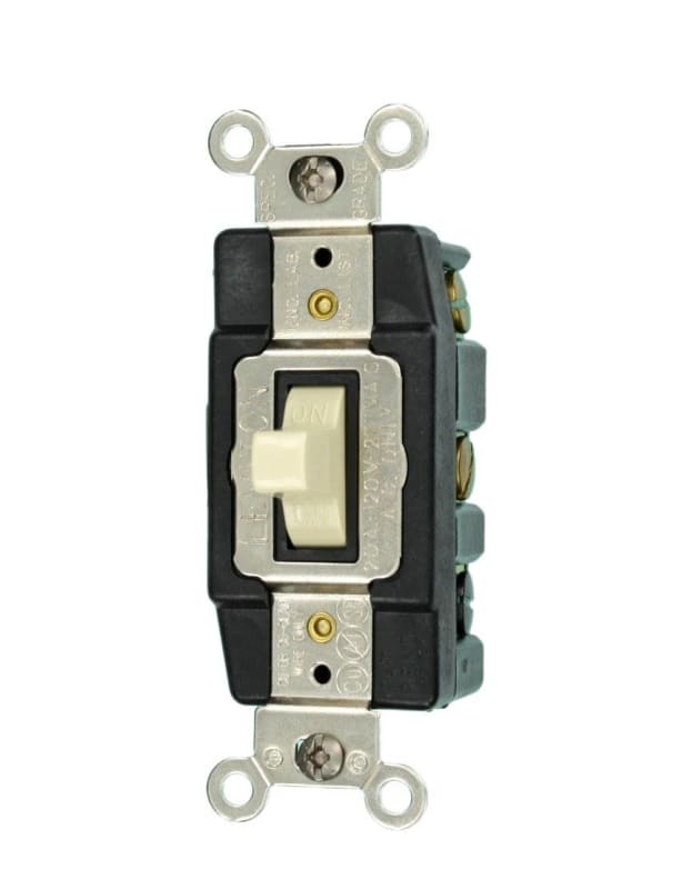 Leviton 1286-I 20-Amp 120/277-Volt Toggle Double-Pole AC Quiet Switch, Ivory Leviton 1286-I 20-Amp 120/277-Volt Toggle Double-Pole AC Quiet Switch, Ivory