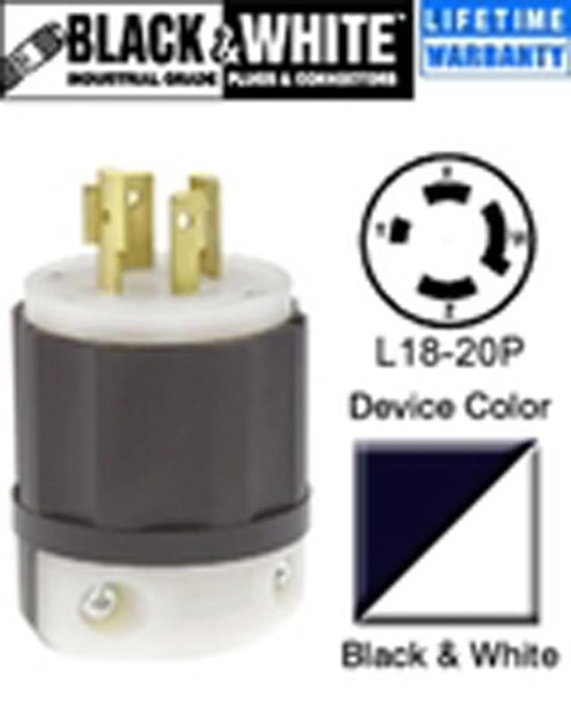 Leviton 2441 Locking Plug, 20A, 3PH Y 120/208V, 4P4W