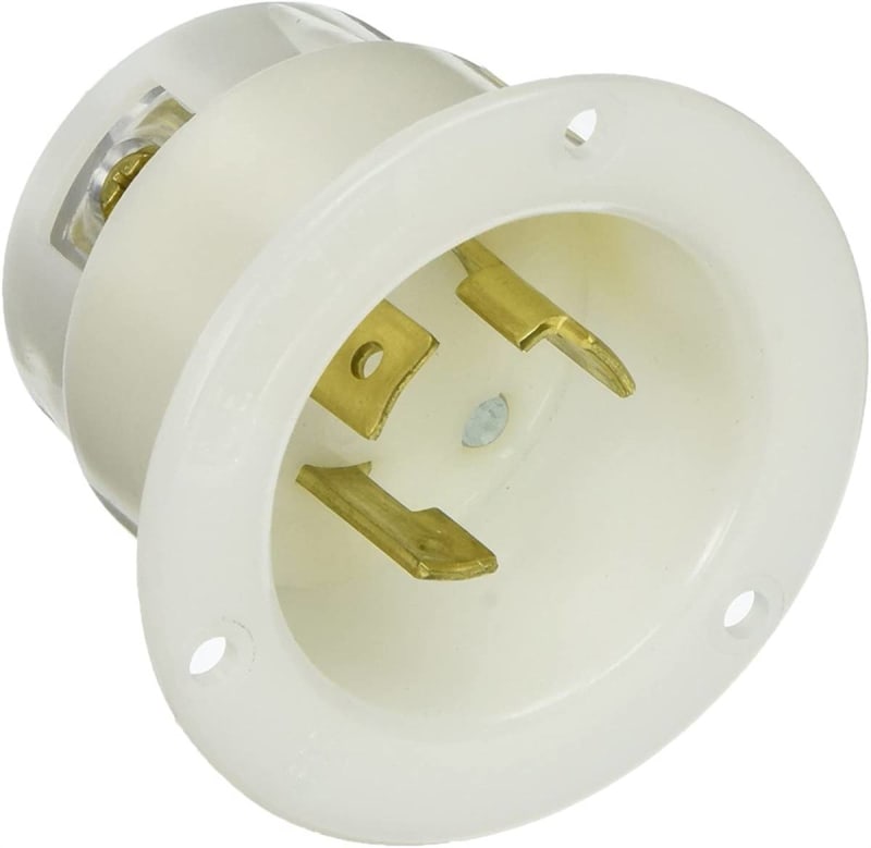 Leviton 2625F 30 Amp, 250 Volt, NEMA L6-30P 2P,Flanged Inlet Locking Receptacle Leviton 2625F 30 Amp, 250 Volt, NEMA L6-30P 2P,Flanged Inlet Locking Receptacle