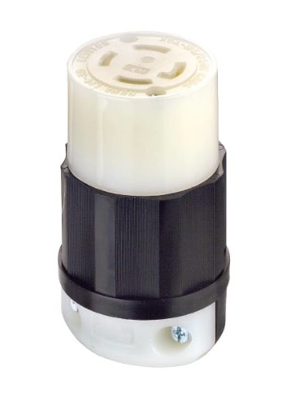 Leviton 2713 30A, 125/250V, NEMA L14-30R, 3P, 4W, Locking Connector, Black-White Leviton 2713 30A, 125/250V, NEMA L14-30R, 3P, 4W, Locking Connector, Black-White