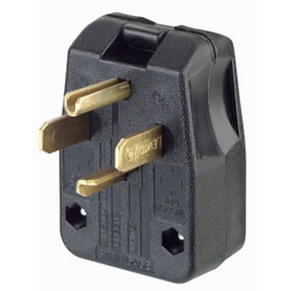 Leviton 275-E 30/50A Commercial Straight Blade Plug, Black