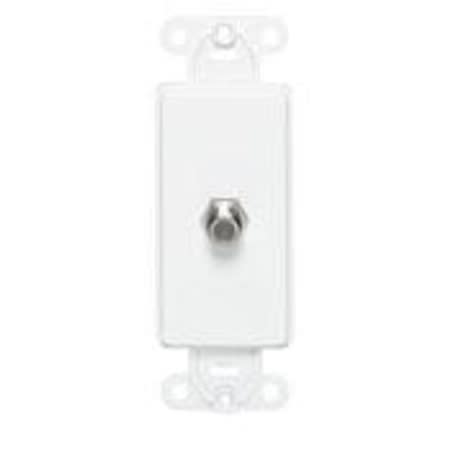 40681-W Wallplate Insert, Decora, F-Connector, White