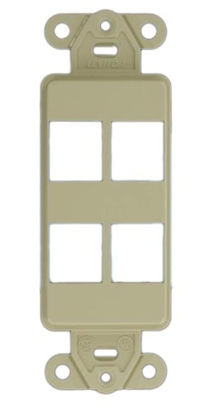 Leviton 41644-I QuickPort Decora Insert, 4-port