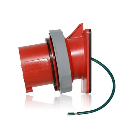 Leviton 430B7WLEV 480 Volt, Inlet, Red
