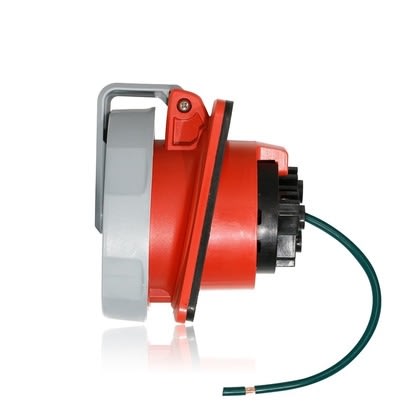 Leviton 430R7WLEV 480 Volt, Receptacle, Red