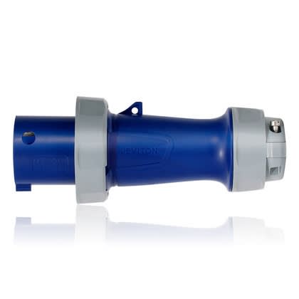 Leviton 460P9WLEV LEV Series IEC Pin & Sleeve Plug, 60A/250V, 3P4W, Blue