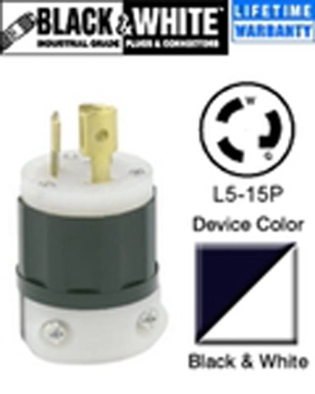 Leviton 4720-C Locking Plug, 15A, 125V, 2P3W Leviton 4720-C Locking Plug, 15A, 125V, 2P3W
