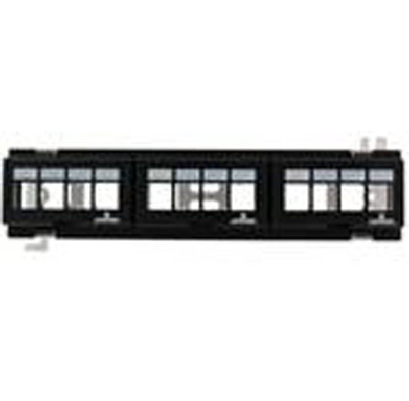 leviton 47689qp quickport 12port multimedia patch block, 10inch h x 2.375inch w leviton 47689qp quickport 12port multimedia patch block, 10inch h x 2.375inch w