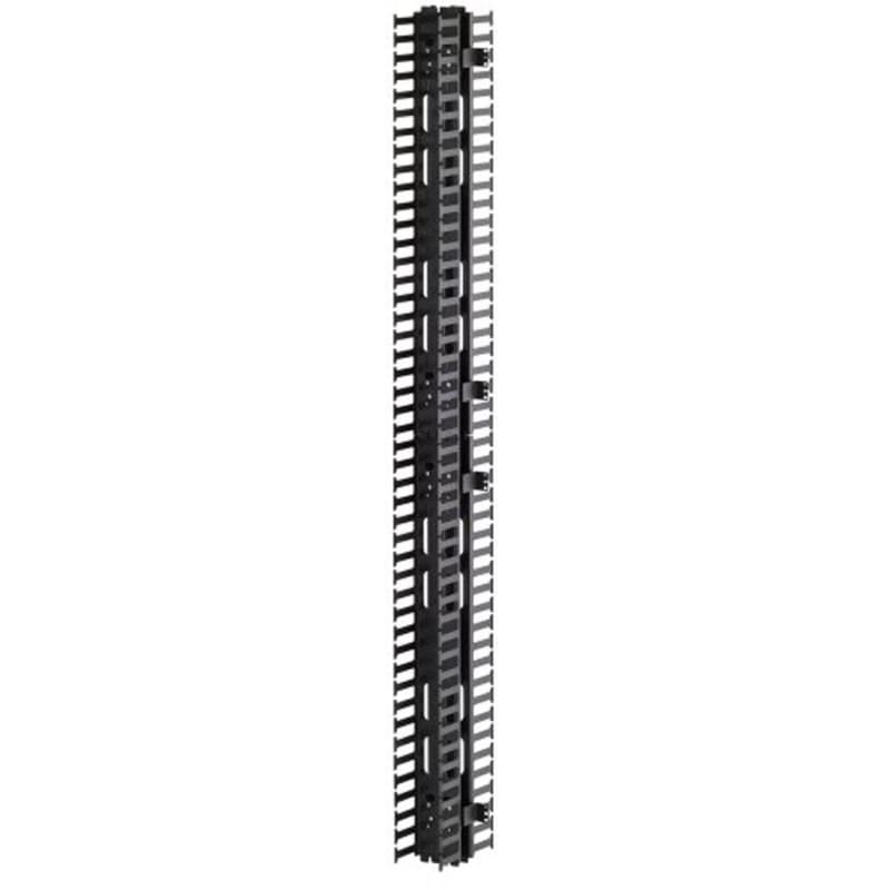 Leviton 4980L-VFR Vertical Front and Rear Cable Management, Black Snap-On Cover