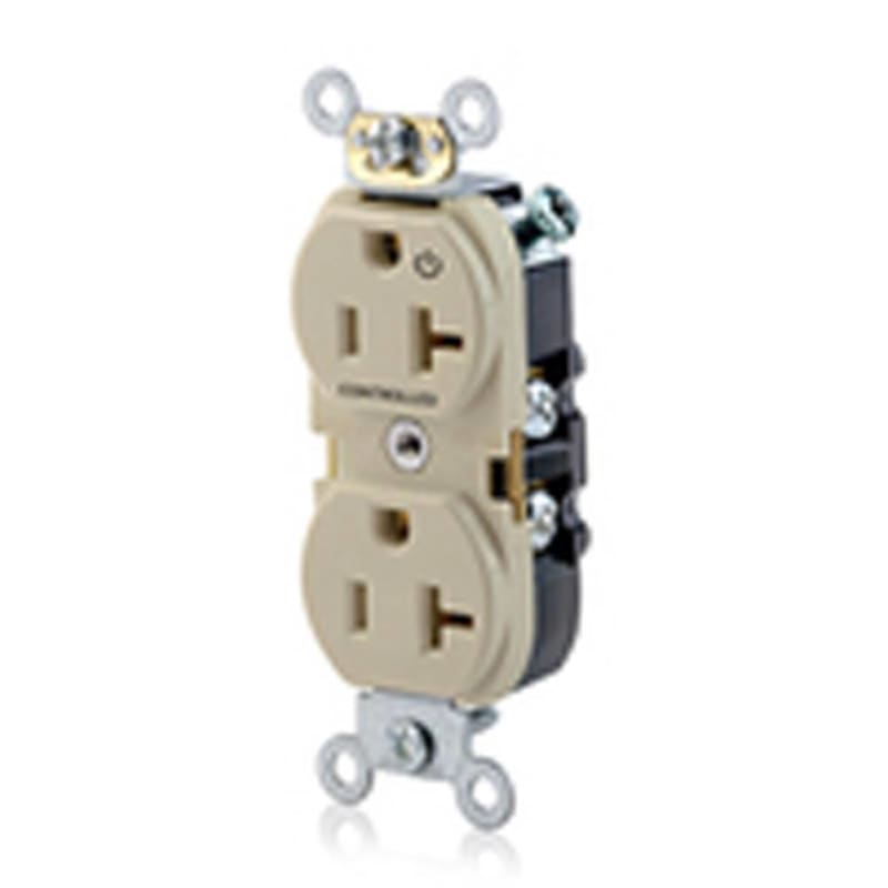 Leviton 5362-S1I Controlled Duplex Receptacle, 1 Plug Controlled, Ivory Leviton 5362-S1I Controlled Duplex Receptacle, 1 Plug Controlled, Ivory