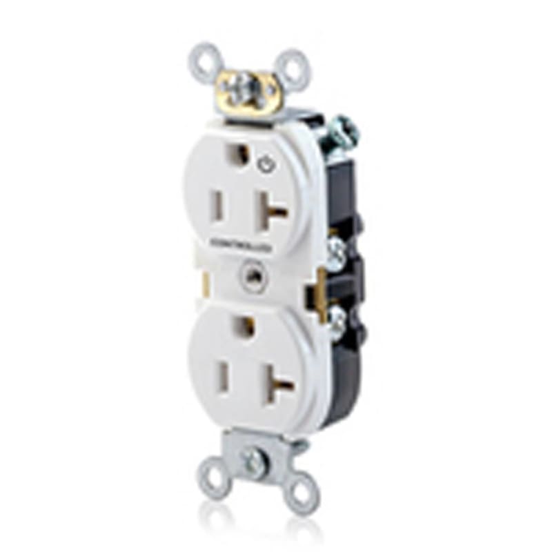 Leviton 5362-S1W Controlled Duplex Receptacle, 1 Plug Controlled, White Leviton 5362-S1W Controlled Duplex Receptacle, 1 Plug Controlled, White