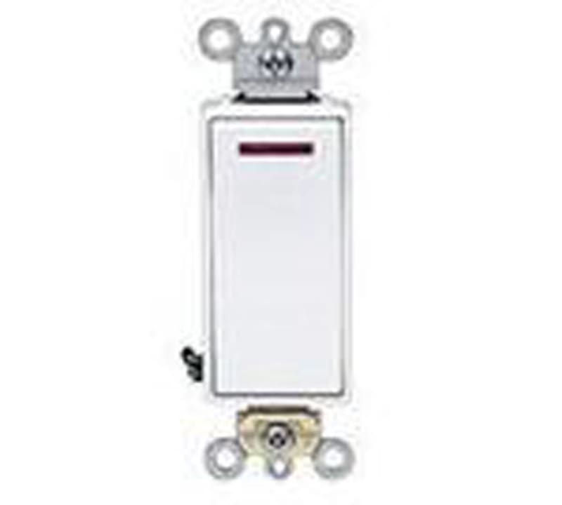 Leviton 5631-2W Illuminated Decora Switch, 1-Pole, 20A, 120V, White Leviton 5631-2W Illuminated Decora Switch, 1-Pole, 20A, 120V, White