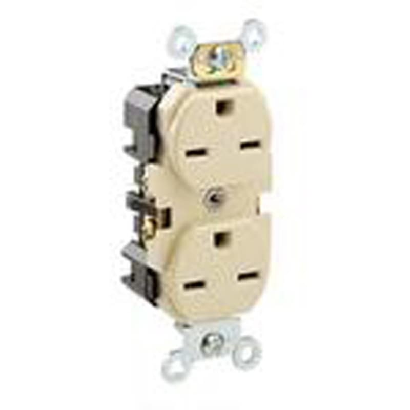 Leviton 5662-I 15 Amp, 250 Volt, Narrow Body NEMA 6-15R, Ivory Leviton 5662-I 15 Amp, 250 Volt, Narrow Body NEMA 6-15R, Ivory