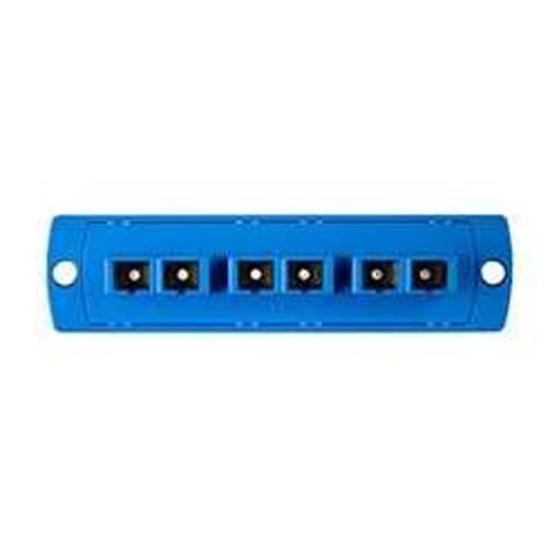 Leviton 5F100-6LC Duplex SC Precision Molded Fiber Adapter Plate Blue Opt-X Leviton 5F100-6LC Duplex SC Precision Molded Fiber Adapter Plate Blue Opt-X