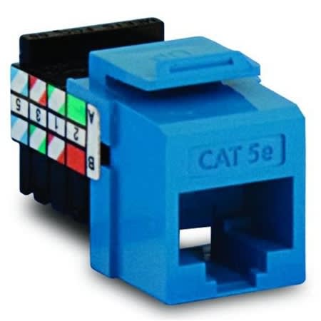5G108-RL5 Snap-In Connector, QuickPort, CAT 5e, Blue 5G108-RL5 Snap-In Connector, QuickPort, CAT 5e, Blue
