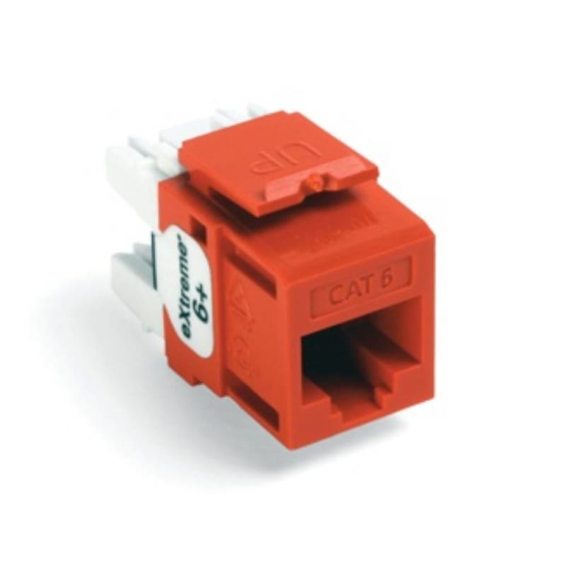 Leviton Orange 8-Wire Cat6 Jack 127-61110-R06 Unit: EACH Leviton Orange 8-Wire Cat6 Jack 127-61110-R06 Unit: EACH