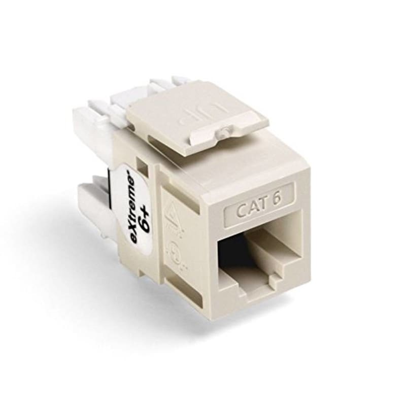 Leviton CAT eXtreme 6+ QuickPort Connector-Modular insert-RJ-45-light almond