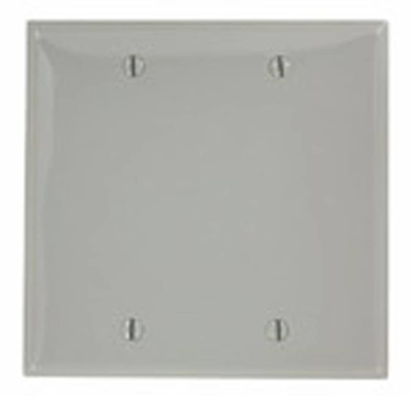 Leviton 80725-GY Blank Wallplate, 2-Gang, Gray