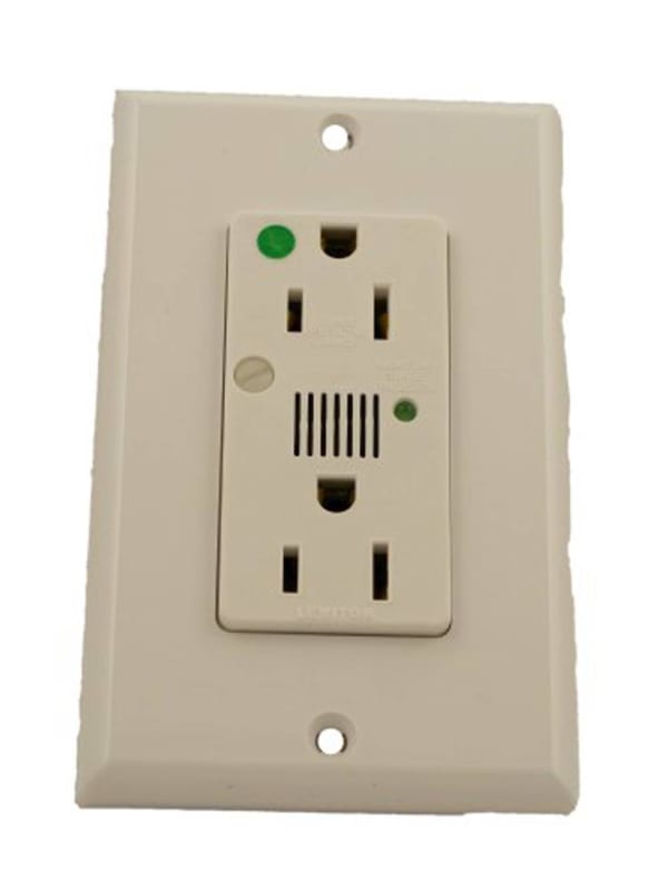 leviton 8280w 15 amp, 125 volt, decora plus duplex receptacle, straight blade, hospital grade, self grounding, surge with indicator light, white leviton 8280w 15 amp, 125 volt, decora plus duplex receptacle, straight blade, hospital grade, self grounding, surge with indicator light, white
