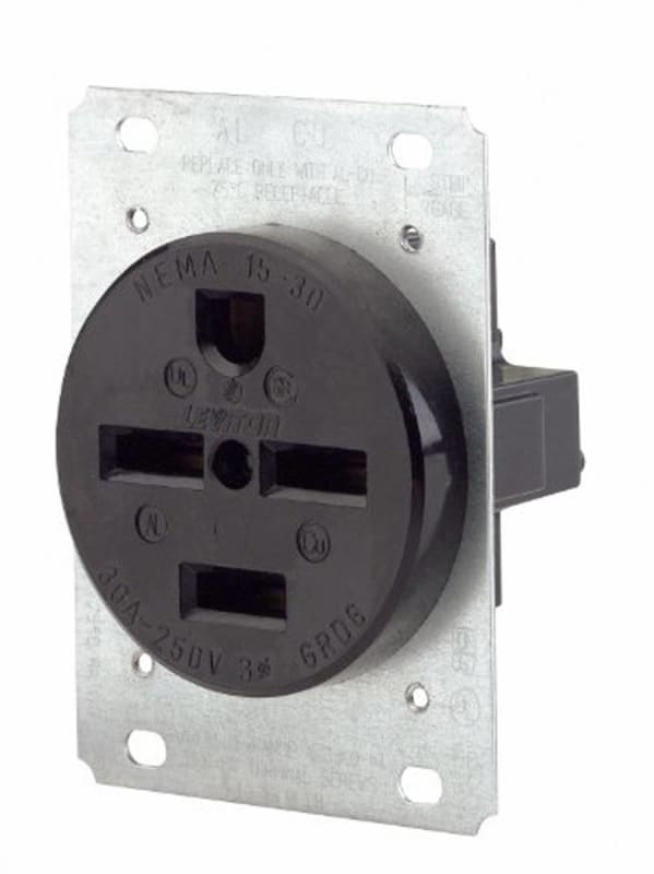 Leviton 8430 30 Amp, 250 Volt, Flush Mounting Receptacle, Straight Blade, Black Leviton 8430 30 Amp, 250 Volt, Flush Mounting Receptacle, Straight Blade, Black