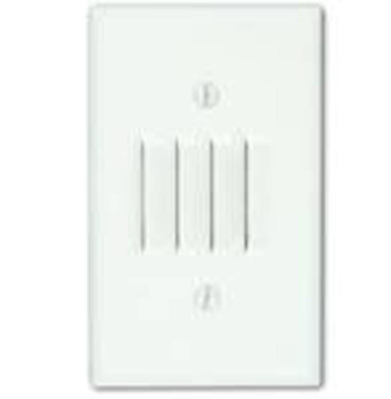 Leviton 88079 Louvre Wallplate, 1-Gang, Horizontal, Steel, Painted White